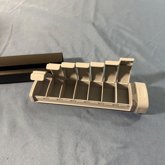 Black Weekly Pill Organizer Case with 7 Detachable Day Compartments - Picture 3 of 4